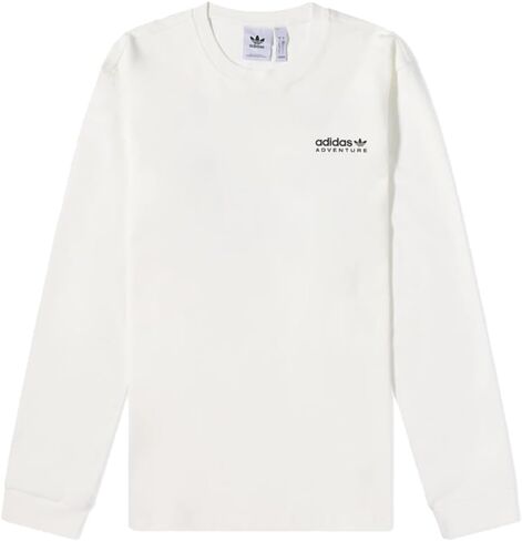adidas Men's Adventure Long Sleeve Graphic T-Shirt, Off White in Saudi Arabia