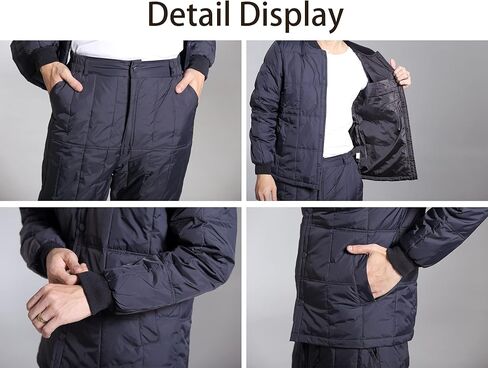 CHERISH Men Down Thermal Underwear Set, Winter Thicken Warm Ultra Base Layer Top & Bottom (Black, L) in Saudi Arabia