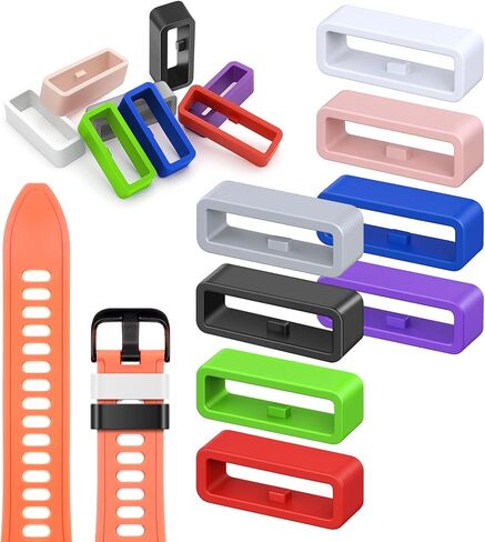 8PCS Watch Band Holder, Universal Silicone Watch Strap Holder for 22mm Fitness Trackers and Smart Sport Watches (22mm) in Saudi Arabia