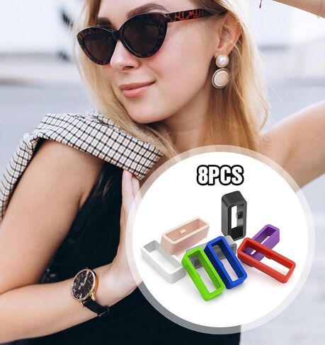8PCS Watch Band Holder, Universal Silicone Watch Strap Holder for 22mm Fitness Trackers and Smart Sport Watches (22mm) in Saudi Arabia