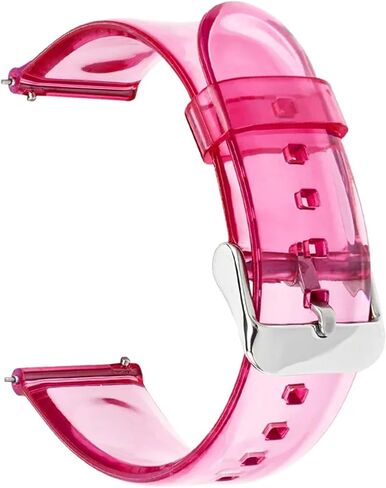 Transparent Silicone Watch Band 20mm 22mm Rubber Bracelet Universal Quick Release Replacement Strap Sports Soft in Saudi Arabia