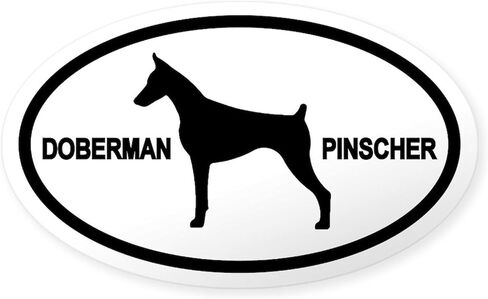 ملصق بيضاوي للسيارة من CafePress Doberman Pinscher in Saudi Arabia