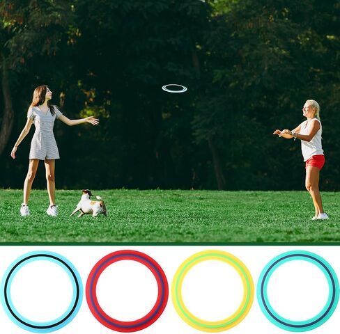 12 Pack Flying Disc 11 Inch Flying Ring Bulk for Backyard Beach Outdoor Soft Sport Discs for Beach Pool Backyard Camping Activities Sport Playing Toss Game Gift in Saudi Arabia