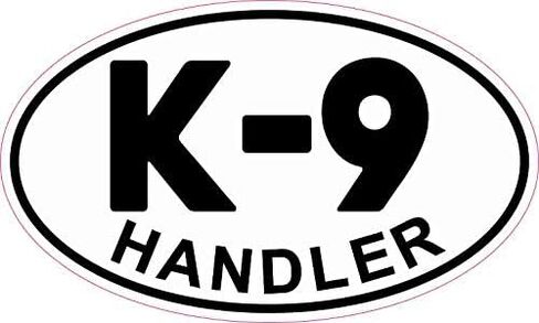 StickerTalk Oval K-9 Handler Vinyl Sticker, 5 inches by 3 inches in Saudi Arabia