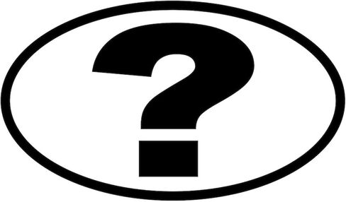 CafePress Question Mark Oval Oval Sticker Car Bumper Sticker in Saudi Arabia