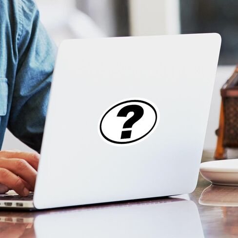 CafePress Question Mark Oval Oval Sticker Car Bumper Sticker in Saudi Arabia