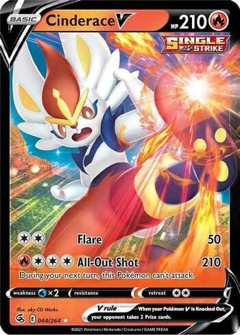 Cinderace V - 044/264 - Ultra Rare - Sword & Shield - Fusion Strike in Saudi Arabia