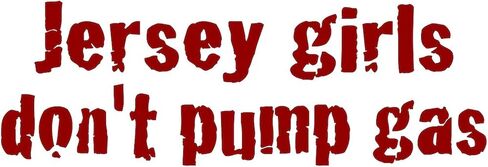 CafePress Jersey Girls Don't Pump Gas (جديد) ملصق بيضاوي لممتص الصدمات للسيارة in Kuwait