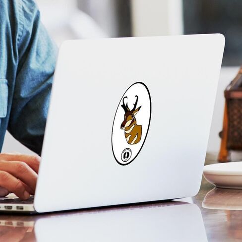 ملصق CafePress Pronghorn ملصق ممتص الصدمات للسيارة بيضاوي in Saudi Arabia