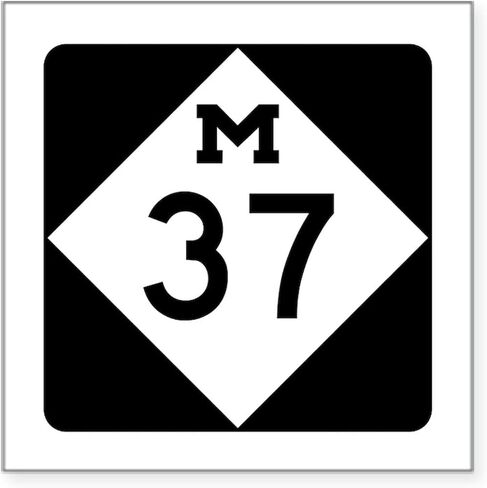 CafePress M 37، ملصق ميشيغان مربع 3 × 3 ملصق ممتص للصدمات مربع للسيارة in Saudi Arabia