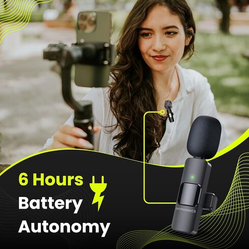 ميكروفون Lavalier لاسلكي احترافي (3 في 1) لأجهزة iPhone وiPad وAndroid - ميكروفون Studio Lapel لمدونات الفيديو على YouTube وTikTok وتسجيل مقاطع الفيديو والبودكاست - مشبك محمول - Mini Lav in Saudi Arabia