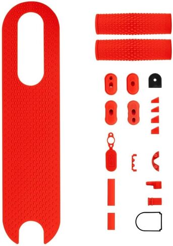 Electric Scooter Rubber Foot Pads, Non Slip Soft Handlebar Grip Pedal Set For Xiaomi For M365 Commuters Scooter Accessories(Red) in Kuwait