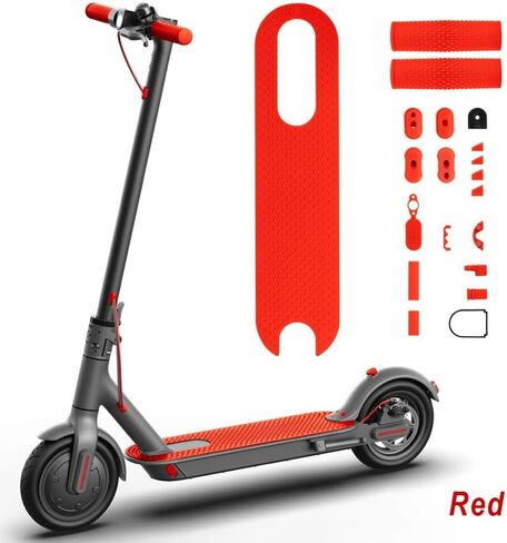 Electric Scooter Rubber Foot Pads, Non Slip Soft Handlebar Grip Pedal Set For Xiaomi For M365 Commuters Scooter Accessories(Red) in Kuwait