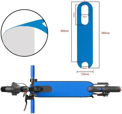 Electric Scooter Rubber Foot Pads, Non Slip Soft Handlebar Grip Pedal Set For Xiaomi For M365 Commuters Scooter Accessories(Red) in Saudi Arabia