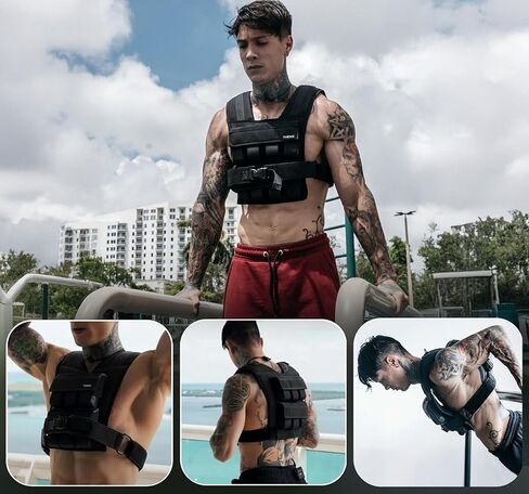 THENX Weighted Vest by Chris Heria – Adjustable Workout Vest for Men & Women – Calisthenics, Fitness, Running, Cross Training & Strength Training – Ergonomic Fit with Removable Weights in Saudi Arabia