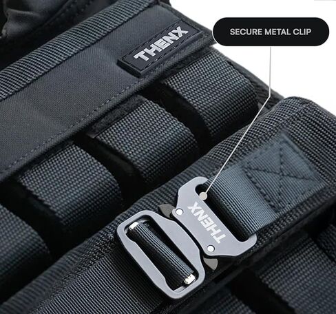THENX Weighted Vest by Chris Heria – Adjustable Workout Vest for Men & Women – Calisthenics, Fitness, Running, Cross Training & Strength Training – Ergonomic Fit with Removable Weights in Saudi Arabia