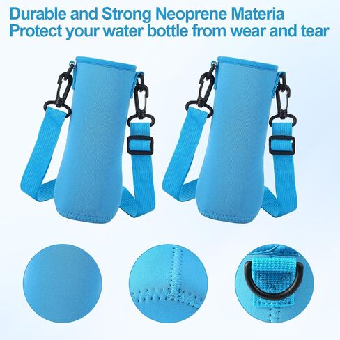 2 Pcs Sleeve Compatible with 32oz Cirkul Water Bottle,Water Bottle Sleeve for Cirkul Tumbler Steel,Neoprene Insulated Bottles for Tumbler & Stainless Steel Bottles Accessories(Blue and Black) in Kuwait