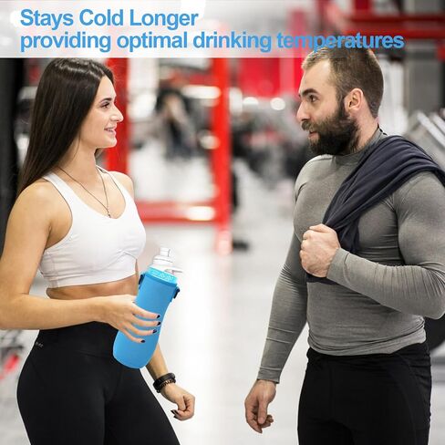 2 Pcs Sleeve Compatible with 32oz Cirkul Water Bottle,Water Bottle Sleeve for Cirkul Tumbler Steel,Neoprene Insulated Bottles for Tumbler & Stainless Steel Bottles Accessories(Blue and Black) in Kuwait