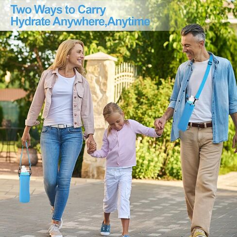 2 Pcs Sleeve Compatible with 32oz Cirkul Water Bottle,Water Bottle Sleeve for Cirkul Tumbler Steel,Neoprene Insulated Bottles for Tumbler & Stainless Steel Bottles Accessories(Blue and Black) in Kuwait