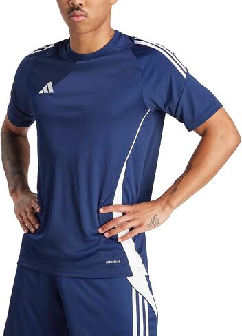 جيرسي Tiro 24 للرجال من adidas، أزرق داكن/أبيض، مقاس X-Large in Saudi Arabia