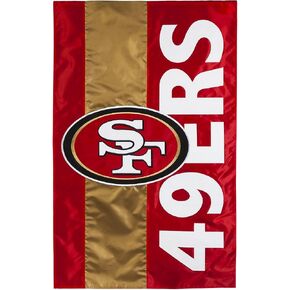 Team Sports America NFL San Francisco 49ers Embroidered Logo Applique Garden Flag, 12.5 x 18 inches Indoor Outdoor Double Sided Decor for Football Fans in Kuwait