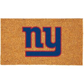 NFL New York Giants Natural Coir Door Mat, Indoor and Outdoor Entryway, 28 x 16 Inches, Non Slip Back, Welcome Floor Mats, Muddy Dog Paws, Front Door Entrance Home Décor in Kuwait