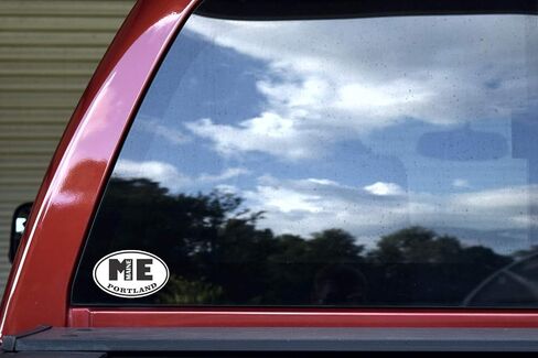 StickerTalk Oval ME Portland Maine Vinyl Sticker, 4 inches by 2.5 inches in Saudi Arabia