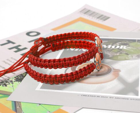 Basketball Bracelet – Adjustable Woven Jewelry with Alloy Basketball Charm, Perfect Gifts for Basketball Lovers, Friends, and Teammates – Ideal for Birthdays, Team Souvenirs, and Special Occasions in Kuwait