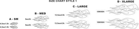 ST1 Winglets - مجموعة ملصقات اللهب متعددة الألوان لعربة الجولف UTV RC ATV جزازة دراجة نارية (A - صغير، DG24-049 أزرق) in Saudi Arabia