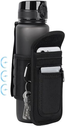 Magnetic Gym Water Bottle Bag – Instantly Attach to Metal Devices, Racks & Machines, Fits 18–40oz Bottles, Gym Accessories with Phone Pocket & Key Clip for Men & Women in Saudi Arabia