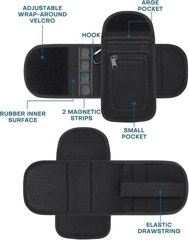 Magnetic Gym Water Bottle Bag – Instantly Attach to Metal Devices, Racks & Machines, Fits 18–40oz Bottles, Gym Accessories with Phone Pocket & Key Clip for Men & Women in Saudi Arabia