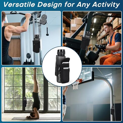 Magnetic Gym Water Bottle Bag – Instantly Attach to Metal Devices, Racks & Machines, Fits 18–40oz Bottles, Gym Accessories with Phone Pocket & Key Clip for Men & Women in Saudi Arabia