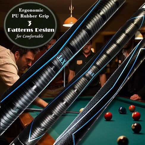 Tai ba cues 2-Piece Pool Stick with 1x1 Case, PU Rubber Grip, 13mm Multilayer Leather Tip, 58", Hardwood Canadian Maple Professional Billiard Pool Cue Stick 19-21 Oz in Saudi Arabia