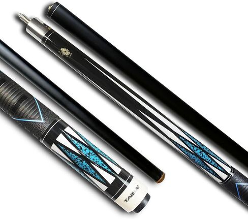 Tai ba cues 2-Piece Pool Stick with 1x1 Case, PU Rubber Grip, 13mm Multilayer Leather Tip, 58", Hardwood Canadian Maple Professional Billiard Pool Cue Stick 19-21 Oz in Saudi Arabia