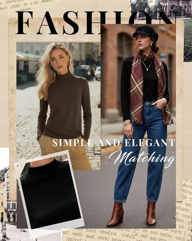 3 Pack Cotton Women's Mock Turtleneck Shirts Long Sleeve Mock Neck Tops Casual Pullover Basic Tees Undershirt in Saudi Arabia
