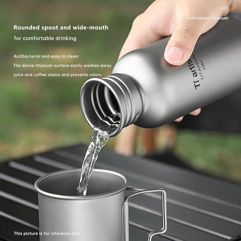 Titanium Water Bottle Sport Bottle Ultralight Leakproof for Outdoor Camping Hiking (750ml) in Saudi Arabia
