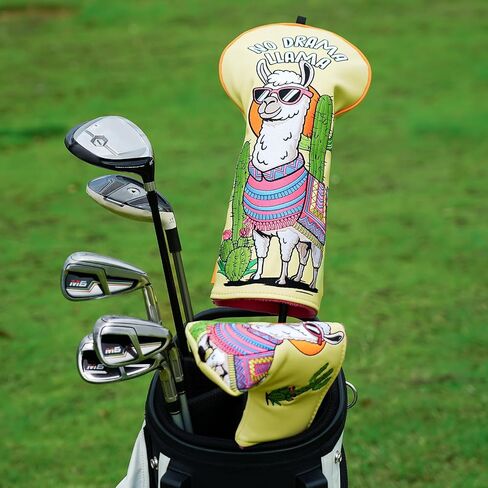 Funny Golf Club Head Cover Driver Headcover Fairway Wood Headcover Hybrid Club Head Cover Alpaca in Saudi Arabia