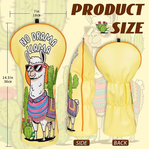 Funny Golf Club Head Cover Driver Headcover Fairway Wood Headcover Hybrid Club Head Cover Alpaca in Saudi Arabia