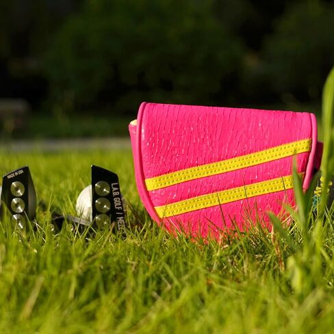 mytag Center Shaft Mallet Putter Cover for LAB Putters, DF3 OZ1 Putter Headcover for Women Magnetic Closure Shiny Pink in Saudi Arabia