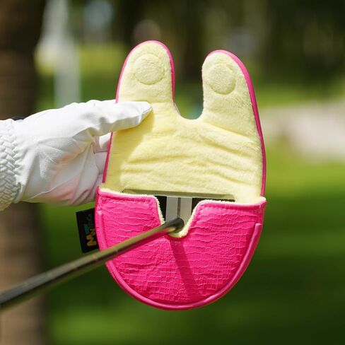 mytag Center Shaft Mallet Putter Cover for LAB Putters, DF3 OZ1 Putter Headcover for Women Magnetic Closure Shiny Pink in Saudi Arabia
