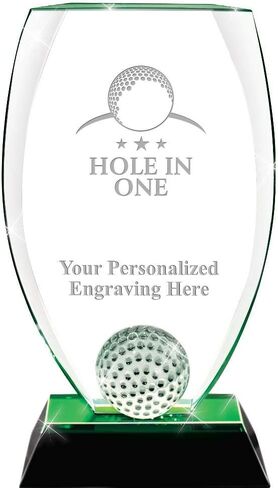 Crystal Golf Trophies, 9 1/2" Custom Engraved Hole in One Golf Trophy Award Prime in Saudi Arabia