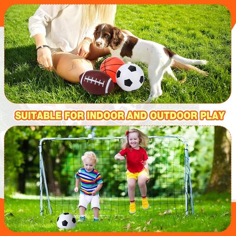 18 Pack Operation Christmas Balls Bulk for Child Kids 5" Soccer Ball Basketball 6.5" Football with Hand Pump Bag Christian Charity Donation Supplies Shoe Box Sports Gift for Toddlers in Saudi Arabia