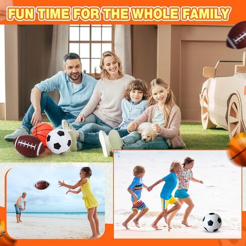 18 Pack Operation Christmas Balls Bulk for Child Kids 5" Soccer Ball Basketball 6.5" Football with Hand Pump Bag Christian Charity Donation Supplies Shoe Box Sports Gift for Toddlers in Saudi Arabia