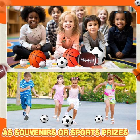 18 Pack Operation Christmas Balls Bulk for Child Kids 5" Soccer Ball Basketball 6.5" Football with Hand Pump Bag Christian Charity Donation Supplies Shoe Box Sports Gift for Toddlers in Saudi Arabia