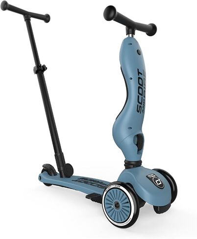 Scoot and Ride & Highwaykick 1 Push Go - 2 في 1 - On & er، مقود قابل للتعديل، تحويل بنقرة واحدة، لوحة قدم مضادة للانزلاق، خفيفة الوزن ومتينة - Wildberry in Kuwait