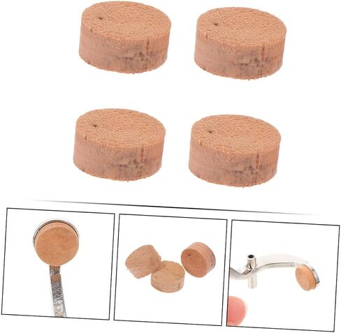 Toyvian 4Pcs Khaki Wood Trombone Water Key Cork Pads Replacement Parts Trombone Accessories Easy to Install Spit Valve Cushions Protect Instrument Performance in Saudi Arabia
