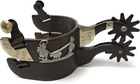 AJ Tack Men's Antique Brown Team Roping Spurs in Saudi Arabia