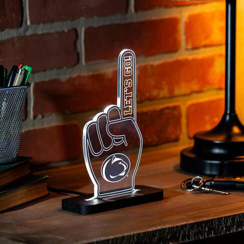 NCAA Penn State LED Light Sign College Sports Christmas Tree Tabletop Decor, Free-Standing Desk Night Light Lamp for Home, Office, Man Cave, Holiday Gift for Fans, Men & Women – Made in USA in Saudi Arabia