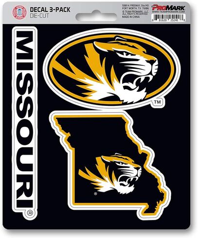 ملصق فريق FANMATS NCAA Missouri Tigers، عبوة من 3 قطع in Kuwait