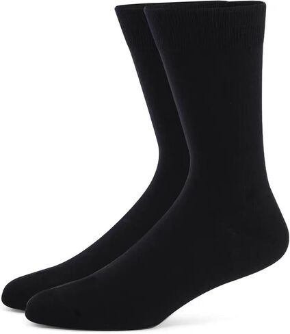 Men's Dress Socks, 6 Pair Cotton Crew Socks Cushioned Moisture Wicking for Work Hiking Walking Outdoor in Saudi Arabia